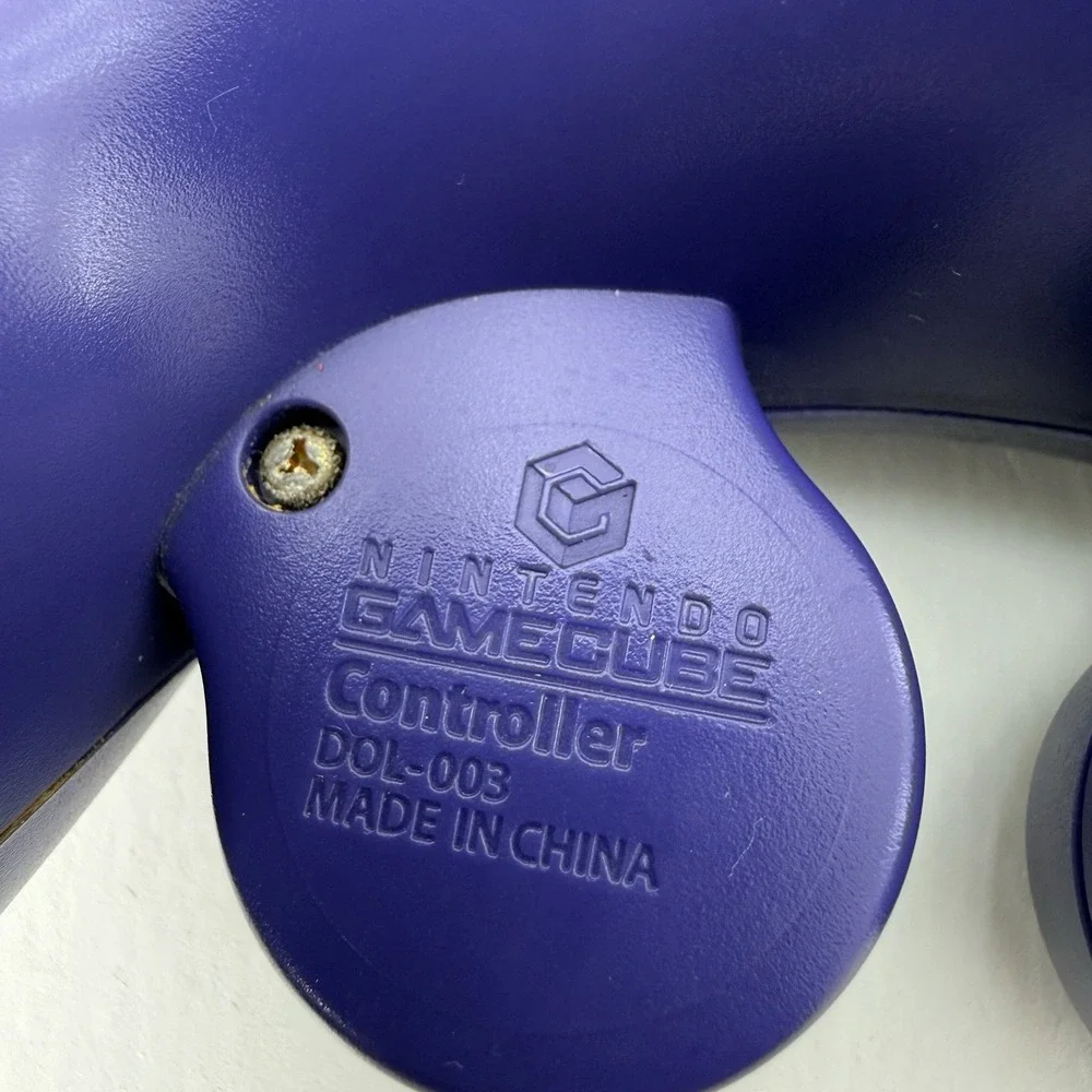 Nintendo GameCube Controller Purple Indigo OEM Original DOL-003 Tested & Working